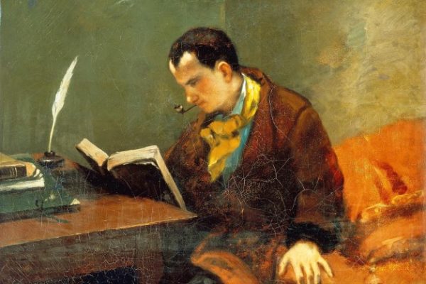 Charles Baudelaire, détail d'un tableau de Courbet